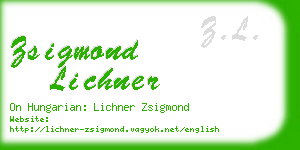 zsigmond lichner business card